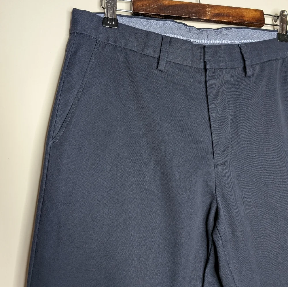 J. Crew Bowery Men's Slim Navy Blue Work Pants Slacks Size Waist 33 Length 30